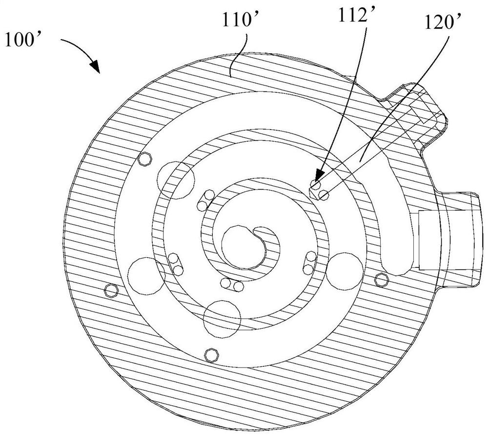 Static scroll plate component, scroll compressor and refrigeration equipment