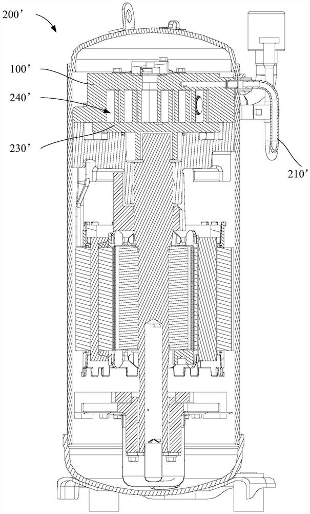 Static scroll plate component, scroll compressor and refrigeration equipment