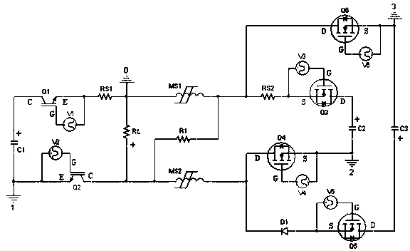 High-power bipolar pulse formation circuit integrated with high-voltage burst pulse preionization