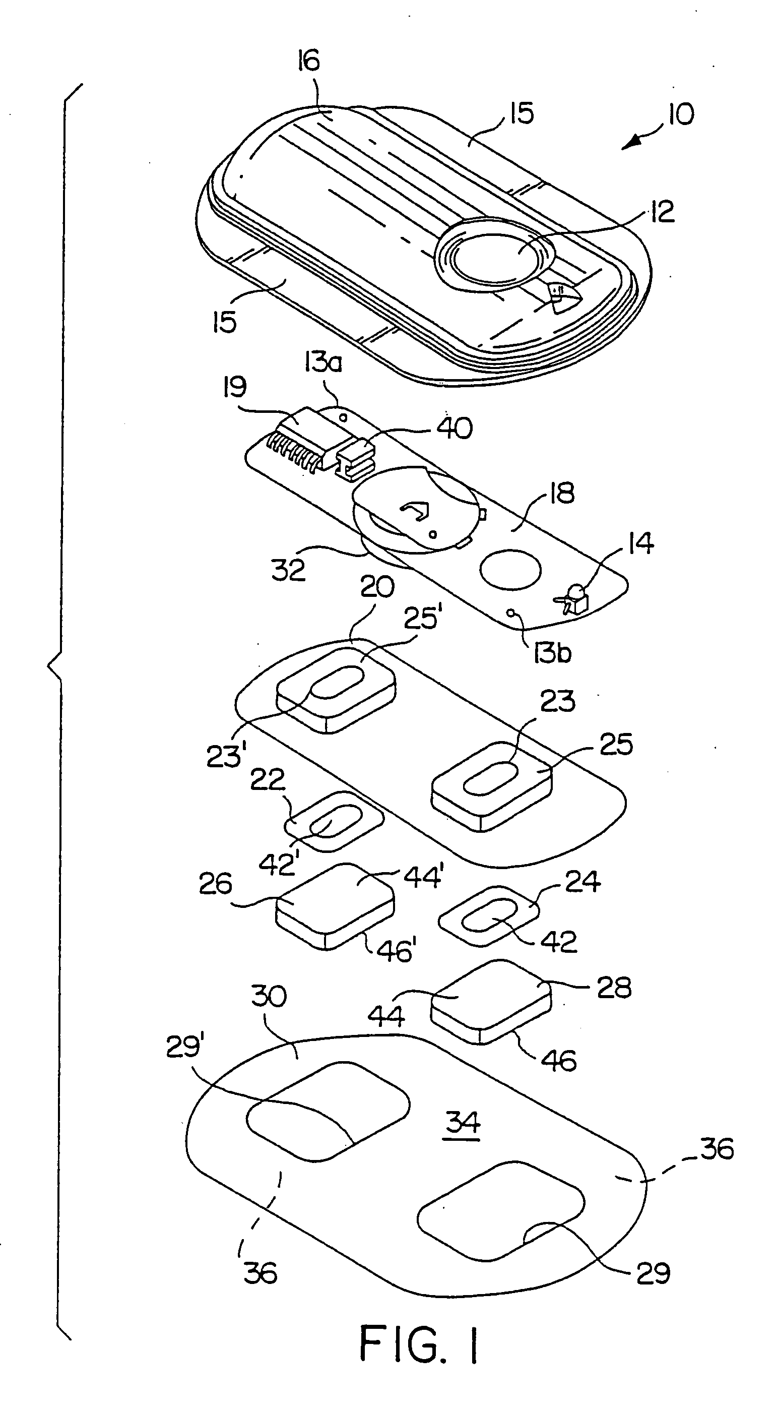 Reservoir housing having a conductive region integrally formed therein