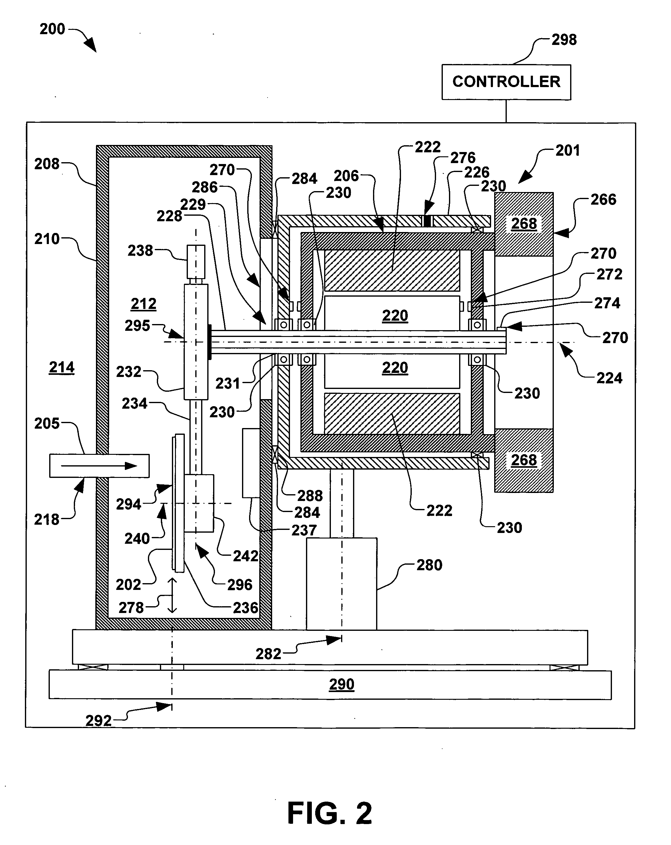 Reciprocating drive for scanning a workpiece through an ion beam