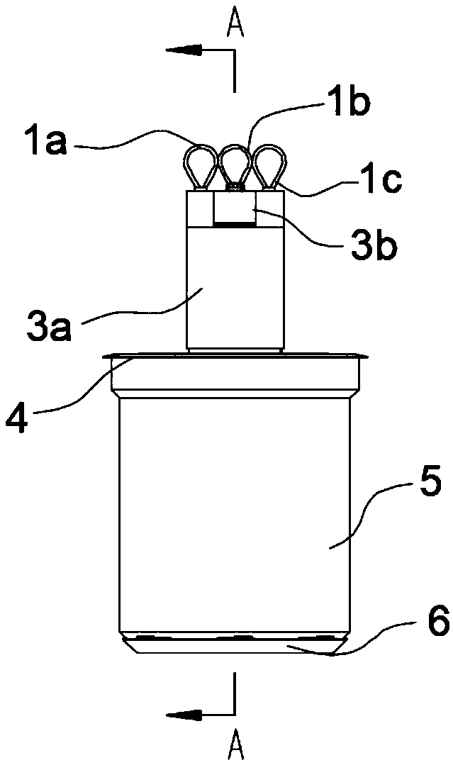 Three-ring single-box intelligent hidden type garbage can