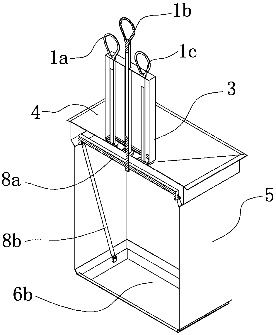 Three-ring single-box intelligent hidden type garbage can