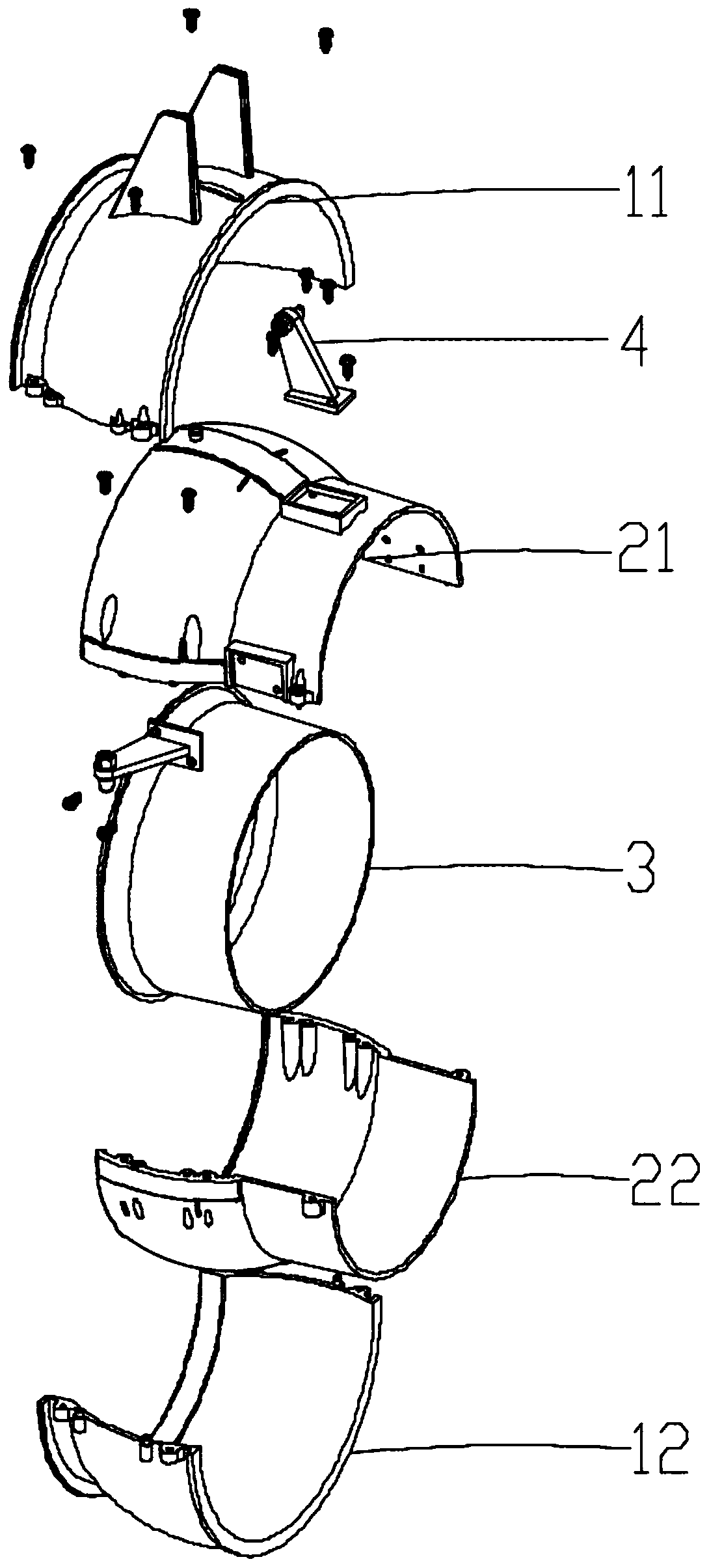 Spherical vector spray pipe