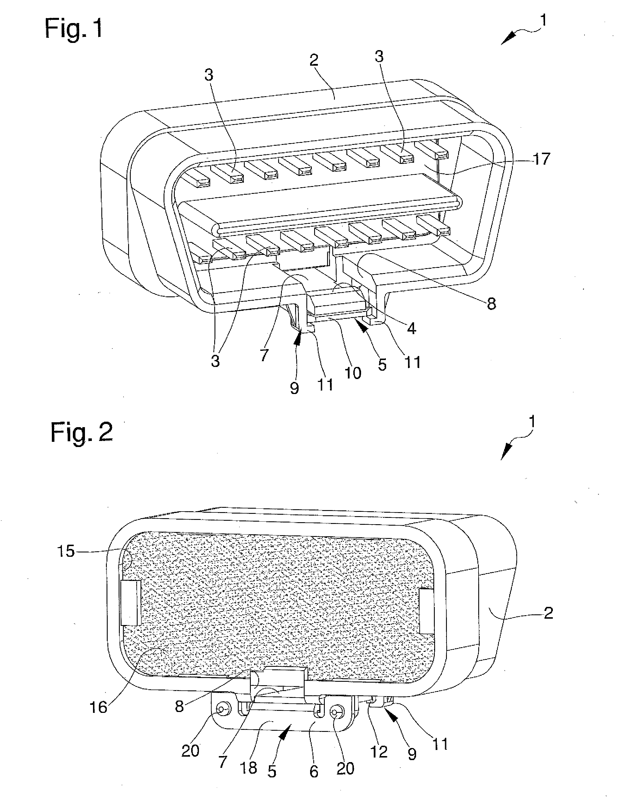 Connector for the connection to the on-board diagnostics of a vehicle