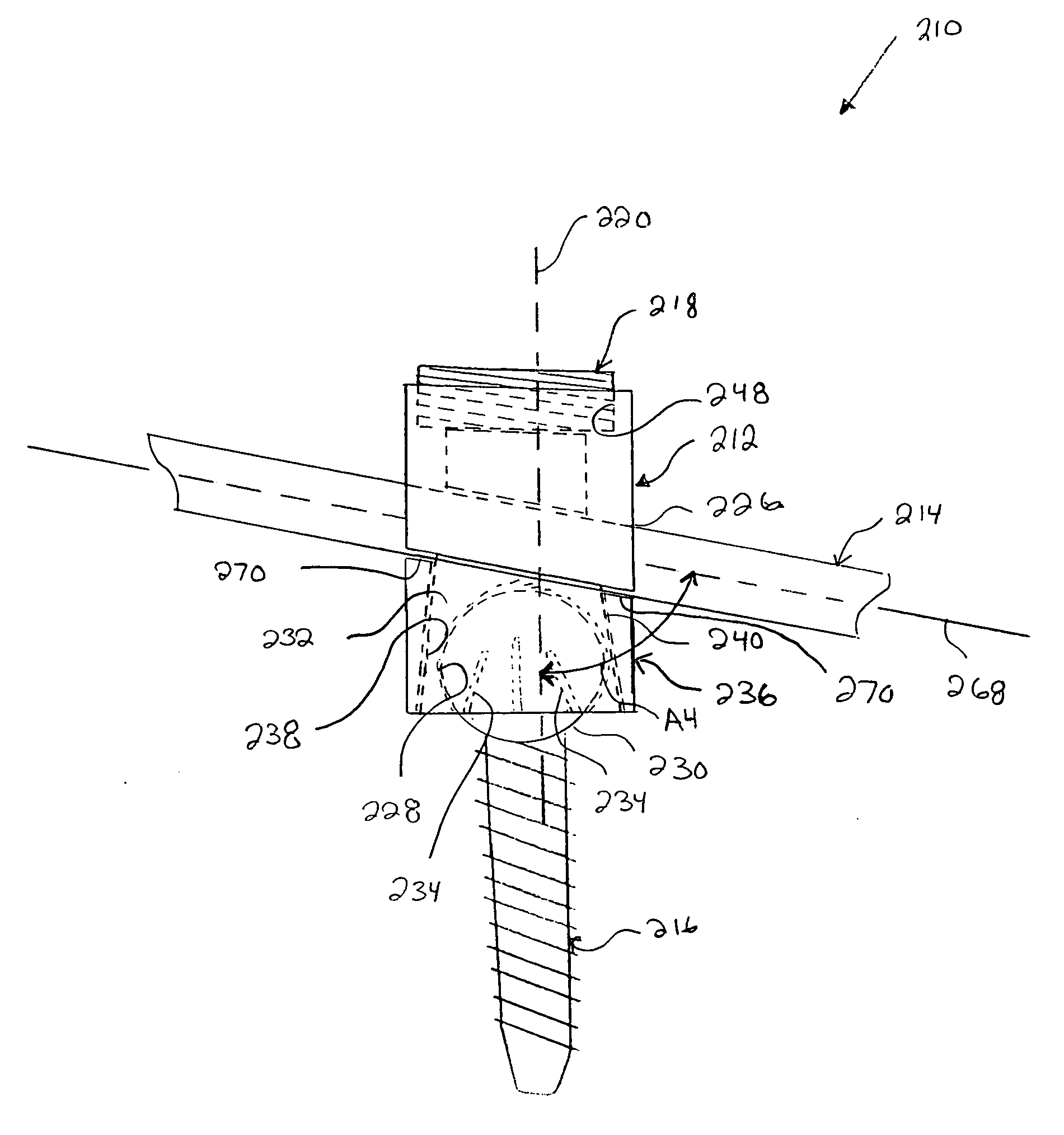 Polyaxial bone anchor and method of spinal fixation