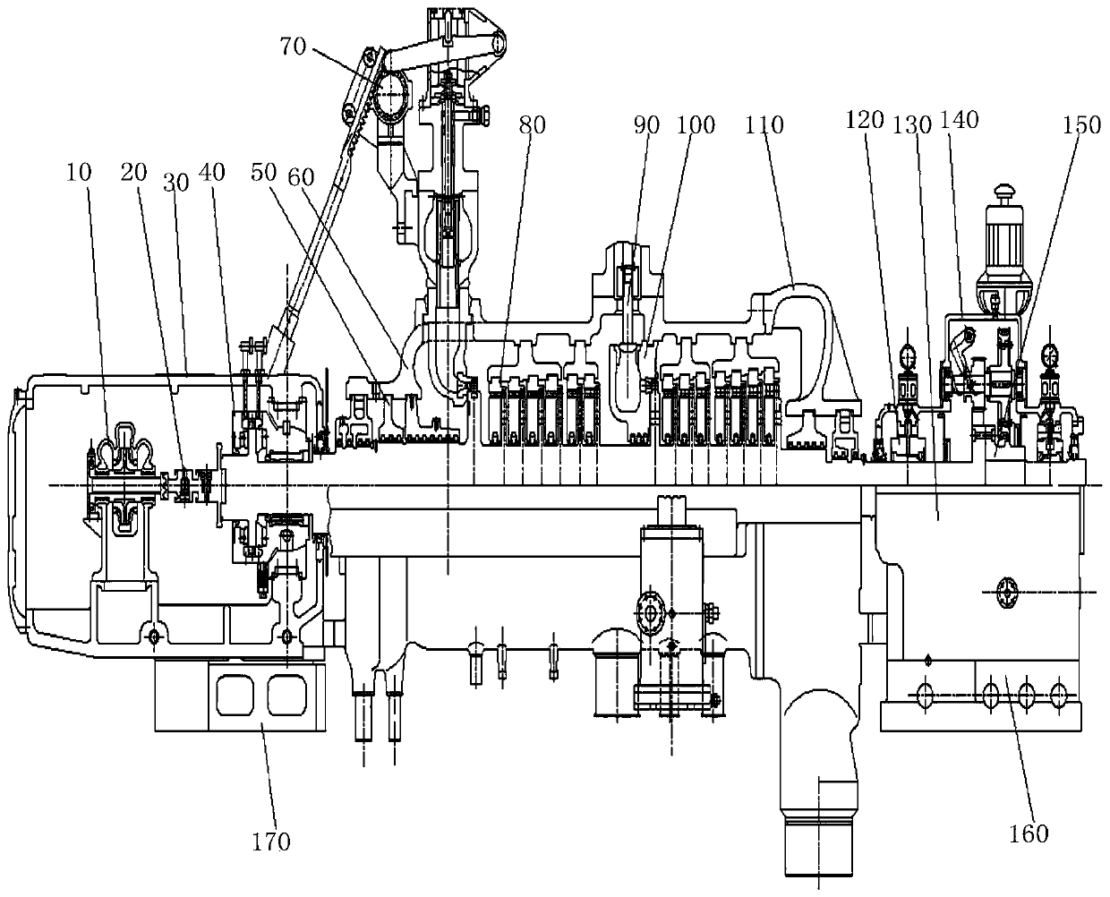 Small pitch diameter intermediate bleeder turbine