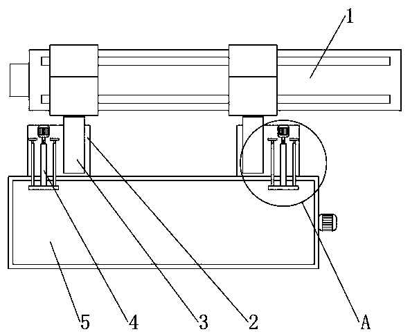 Discharging device for profile metal double-head sawing machine