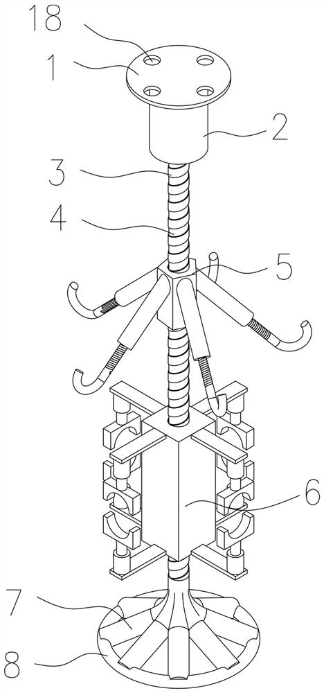 Lifting hook hanging frame for object to be subjected to shot blasting treatment