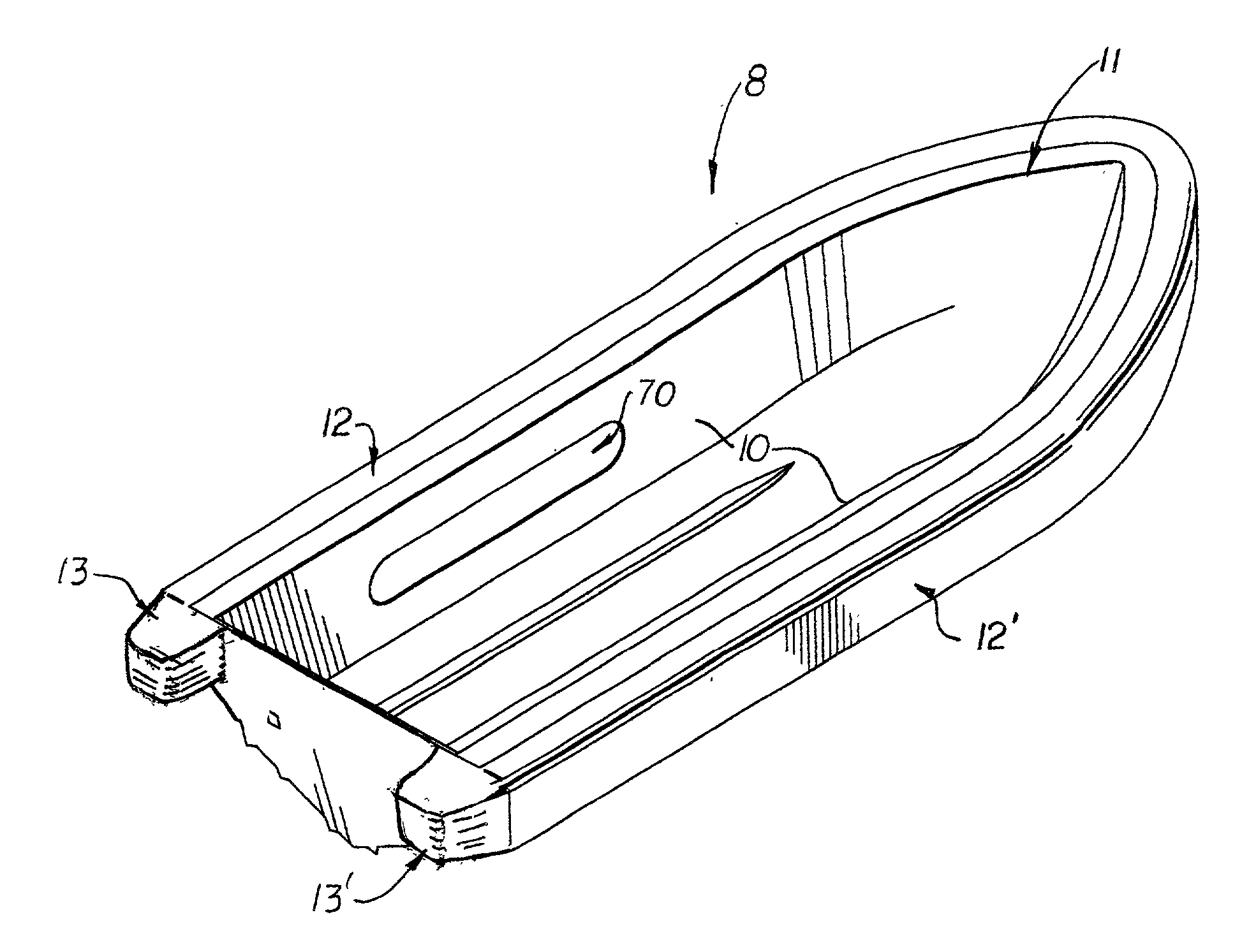 Integrated bumper boat hull and method