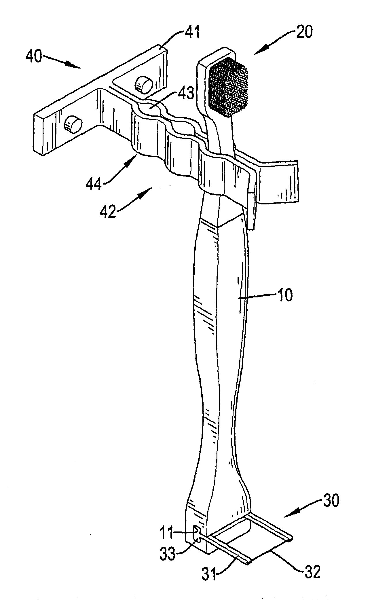 Tooth cleaning element, dental floss element and restoring force accommodating frame
