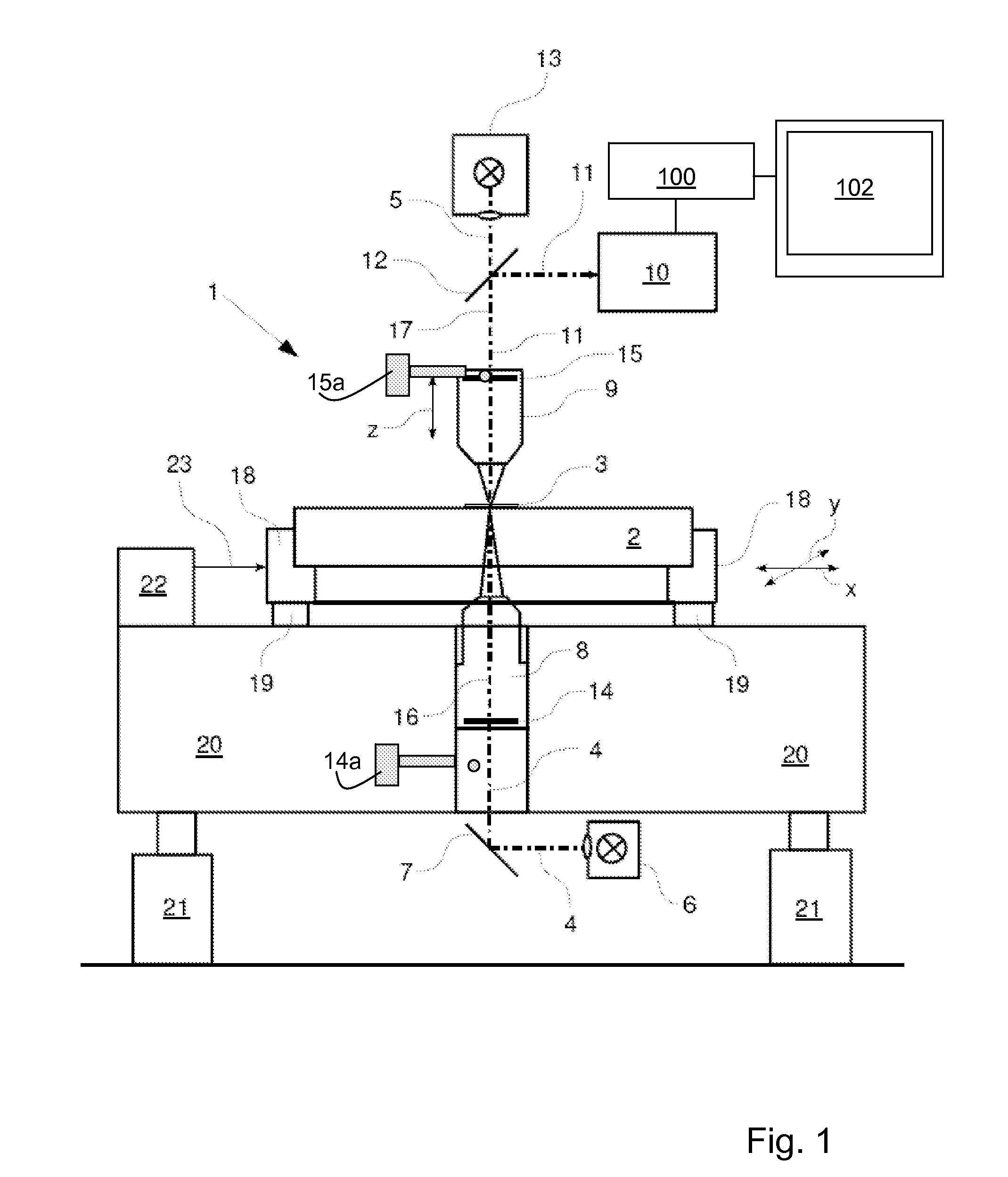Apparatus with enhanced resolution for measuring structures on a substrate for semiconductor manufacture and use of apertures in a measuring apparatus