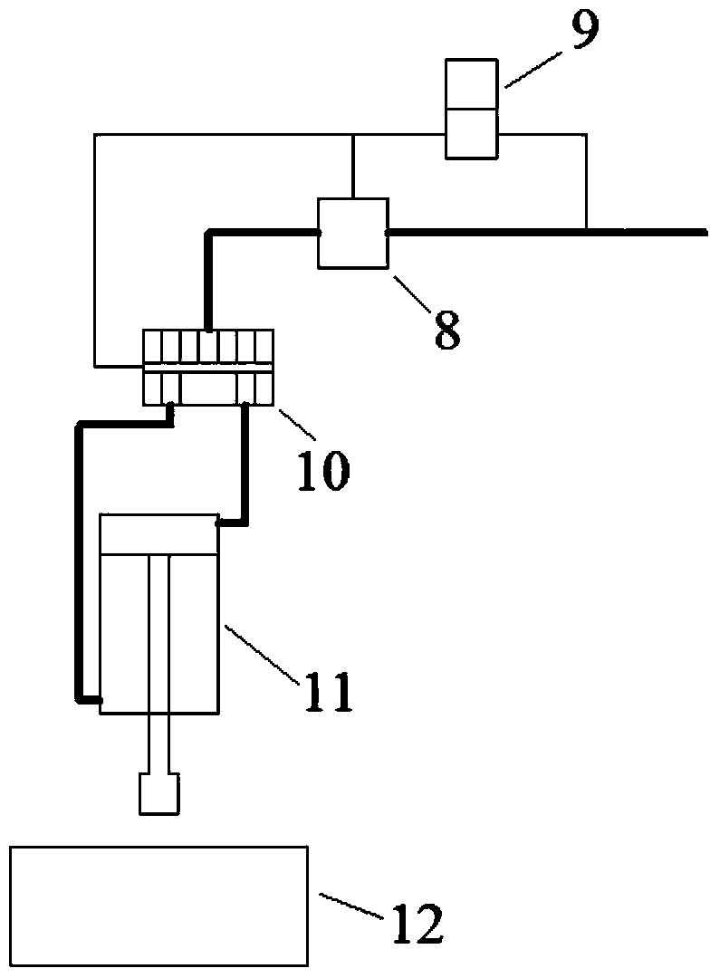 Air saving device and air supply method for crust breaking cylinder