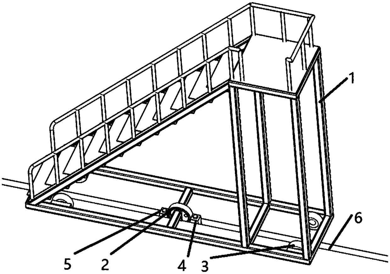 Movable type straddle single-track boarding ladder system