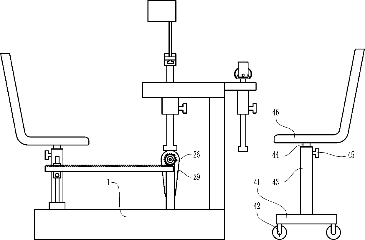 An easily adjustable examination table for ophthalmology