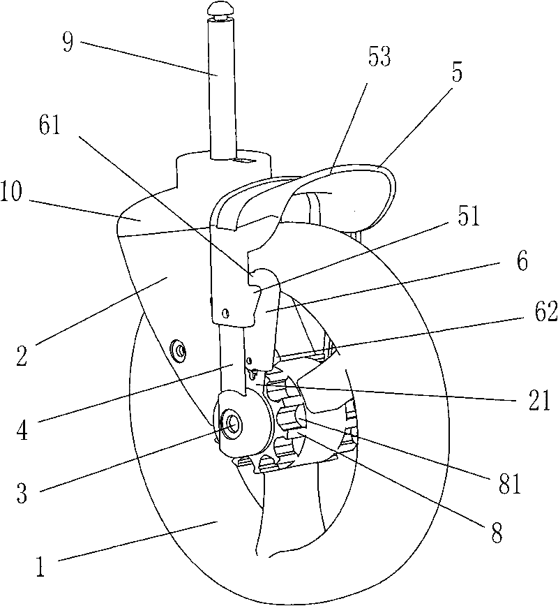 Wheel structure of baby stroller