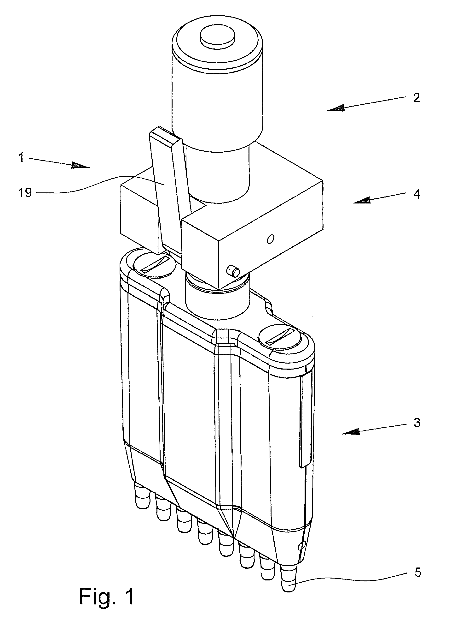 Piston-operated pipette with interchangeable displacement unit