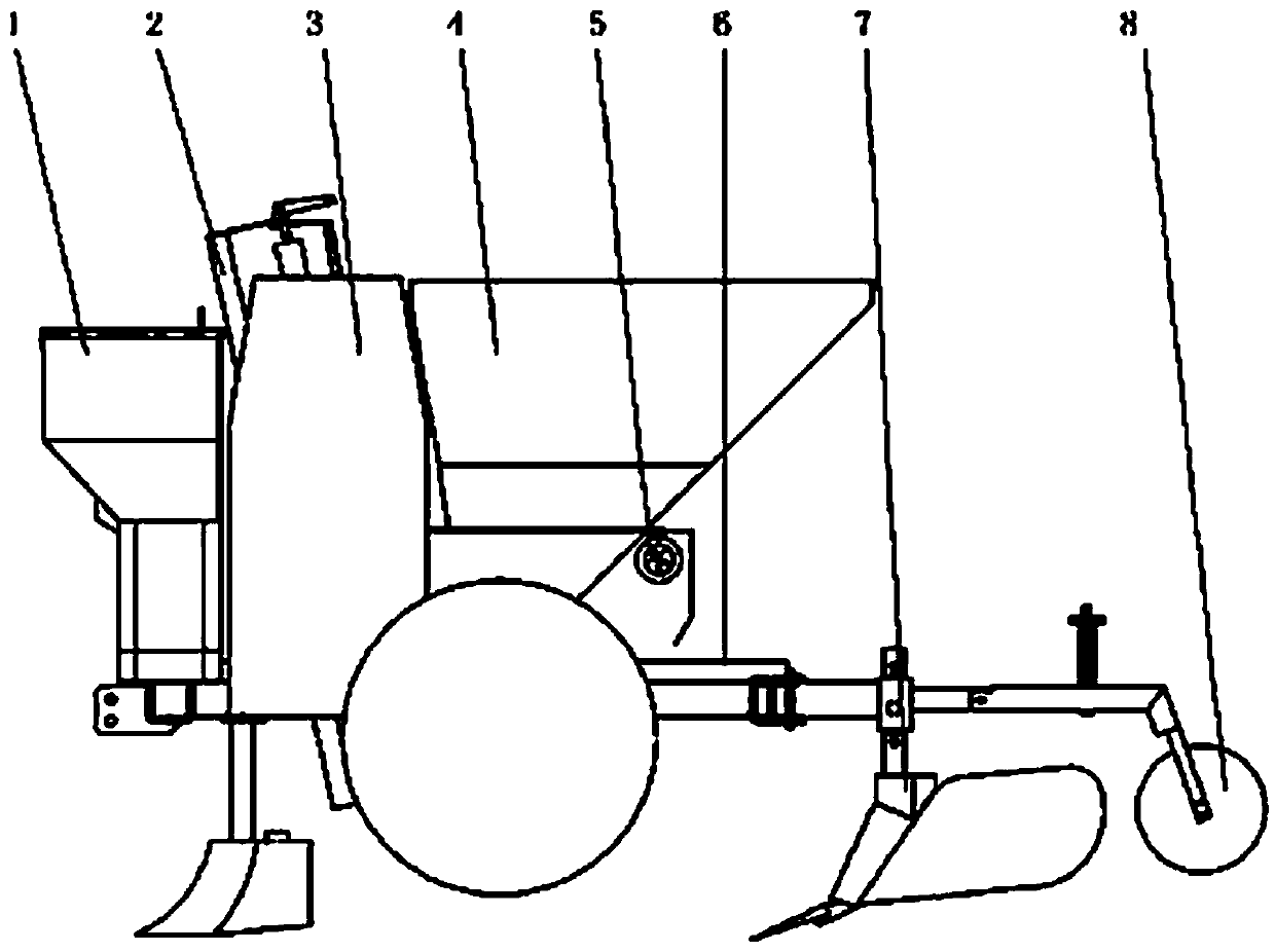 Potato fertilizing and planting machine