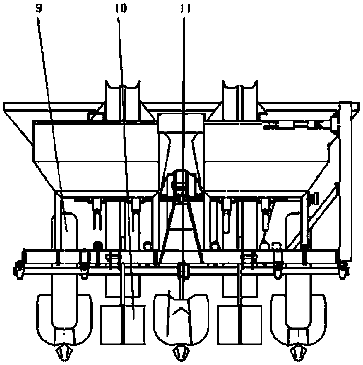 Potato fertilizing and planting machine