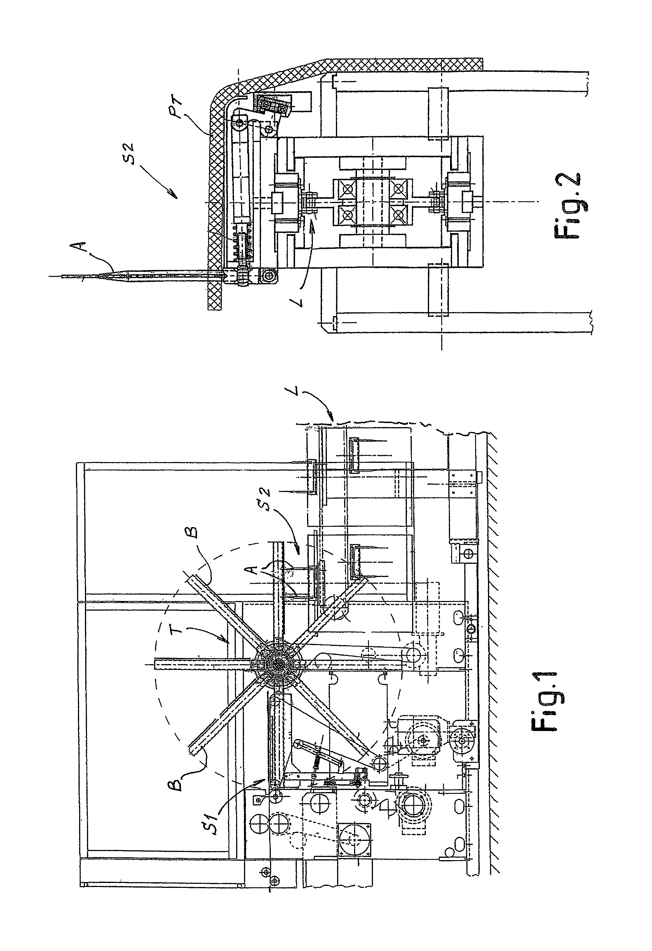 Device for forming packs of plastic bags