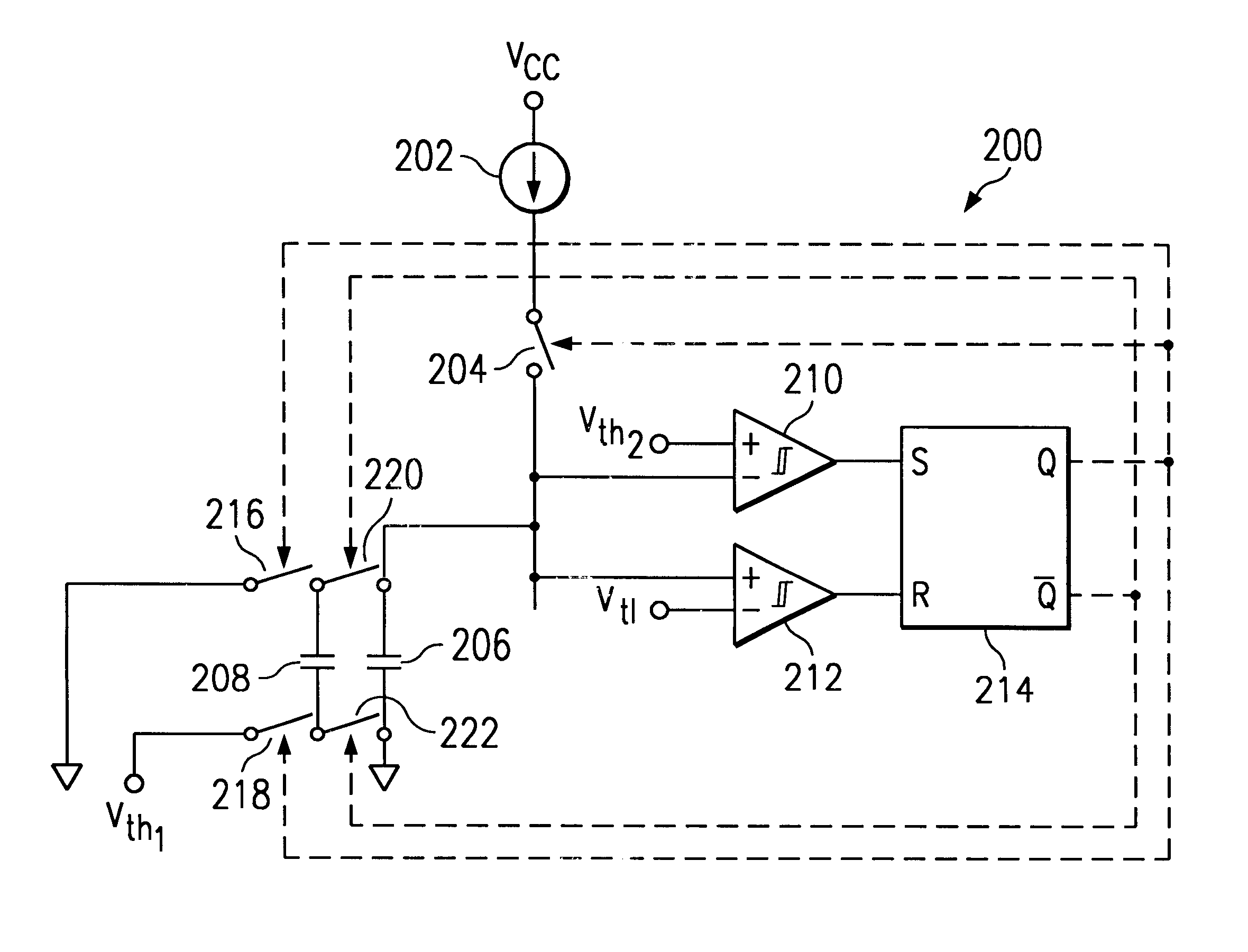 Oscillator circuit having an improved capacitor discharge circuit
