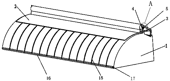 Pull-down and roll-up type solar greenhouse roller shutter device and using method