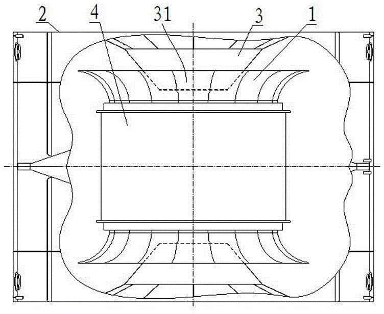 Steam exhaust diffusion flow guiding structure of steam turbine and steam turbine