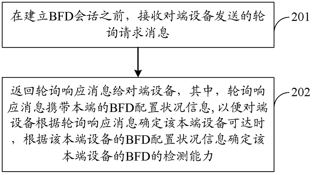 BFD detection method, equipment and system