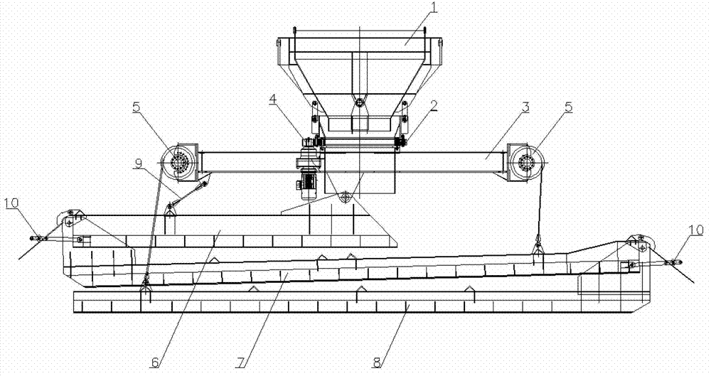 Z-shaped slow-descending chute discharging device