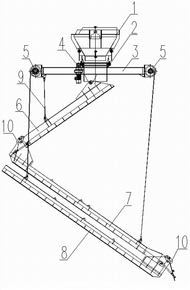 Z-shaped slow-descending chute discharging device