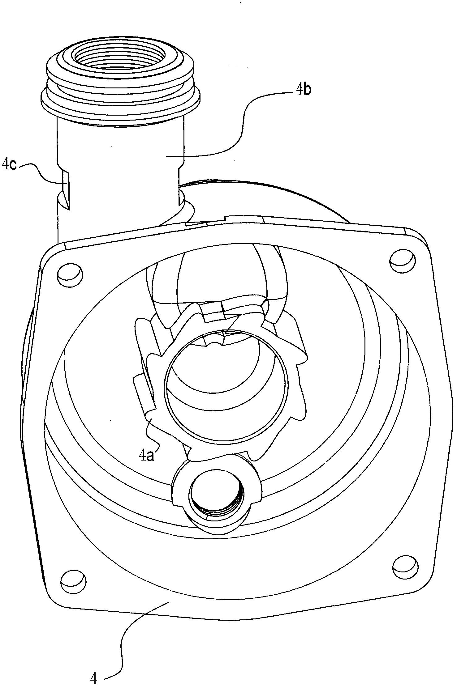 Centrifugal pump with swirl sprayer engine directly connected with high-speed function vane wheel and even-spinning labyrinth