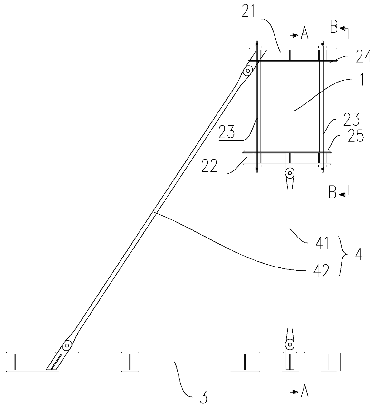 Existing line protective shed frame, protective shred and mounting method