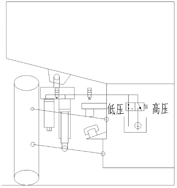 Device and method for adjusting vehicle height based on hydro-pneumatic spring
