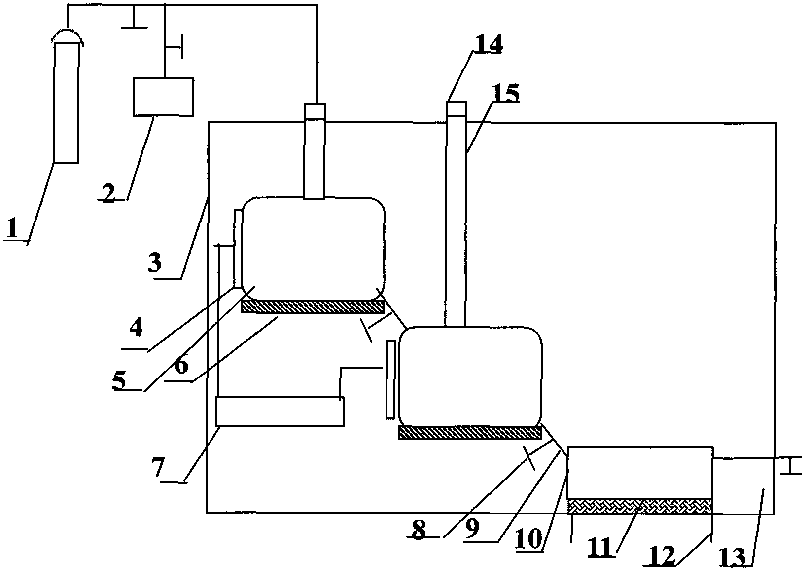 Preparation device and method for ternary-system aluminum lithium alloy used for producing hydrogen