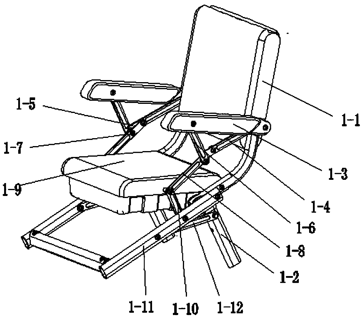 High-performance folding type wheelchair