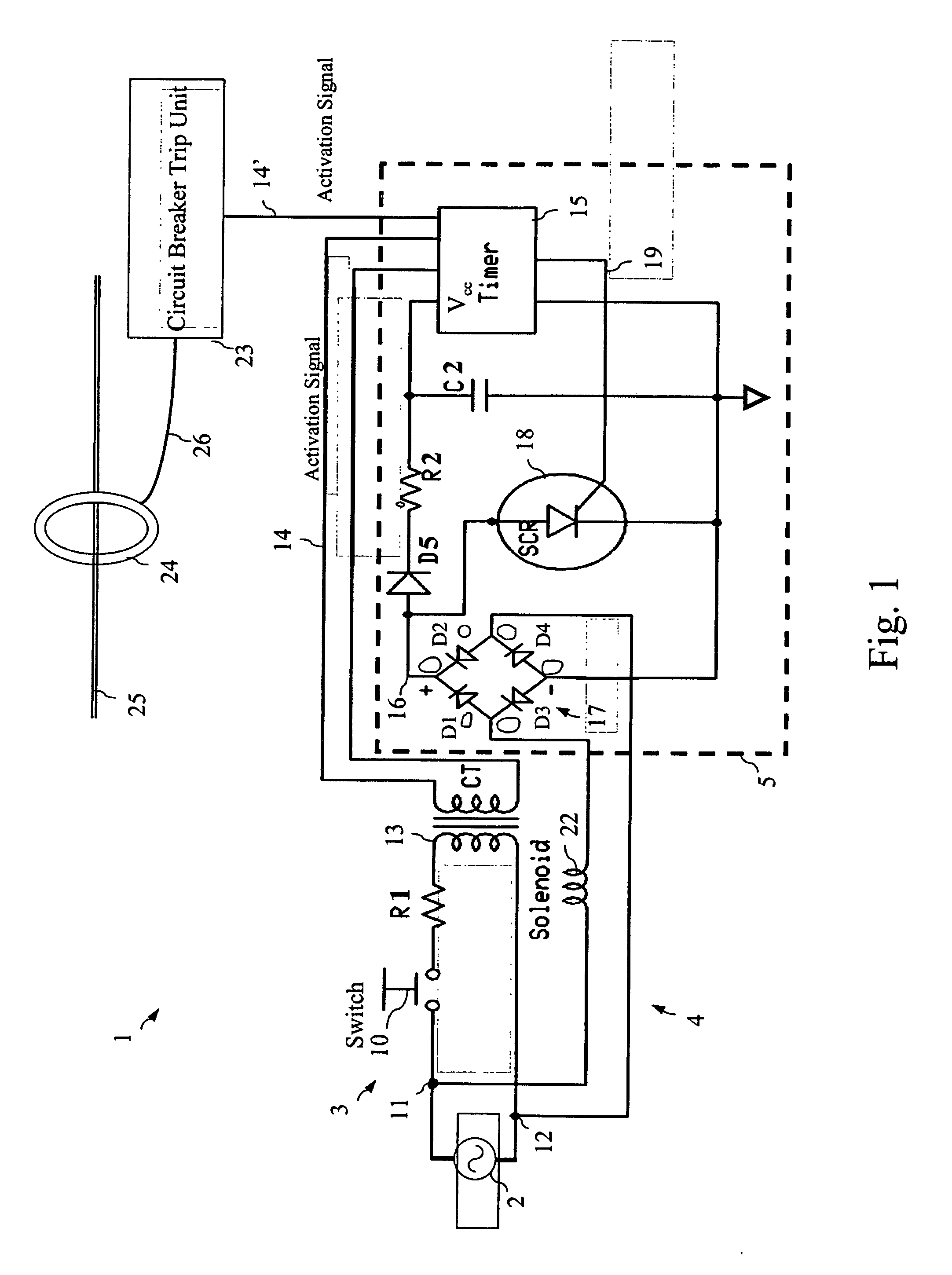 Apparatus and method for controlling a circuit breaker trip device