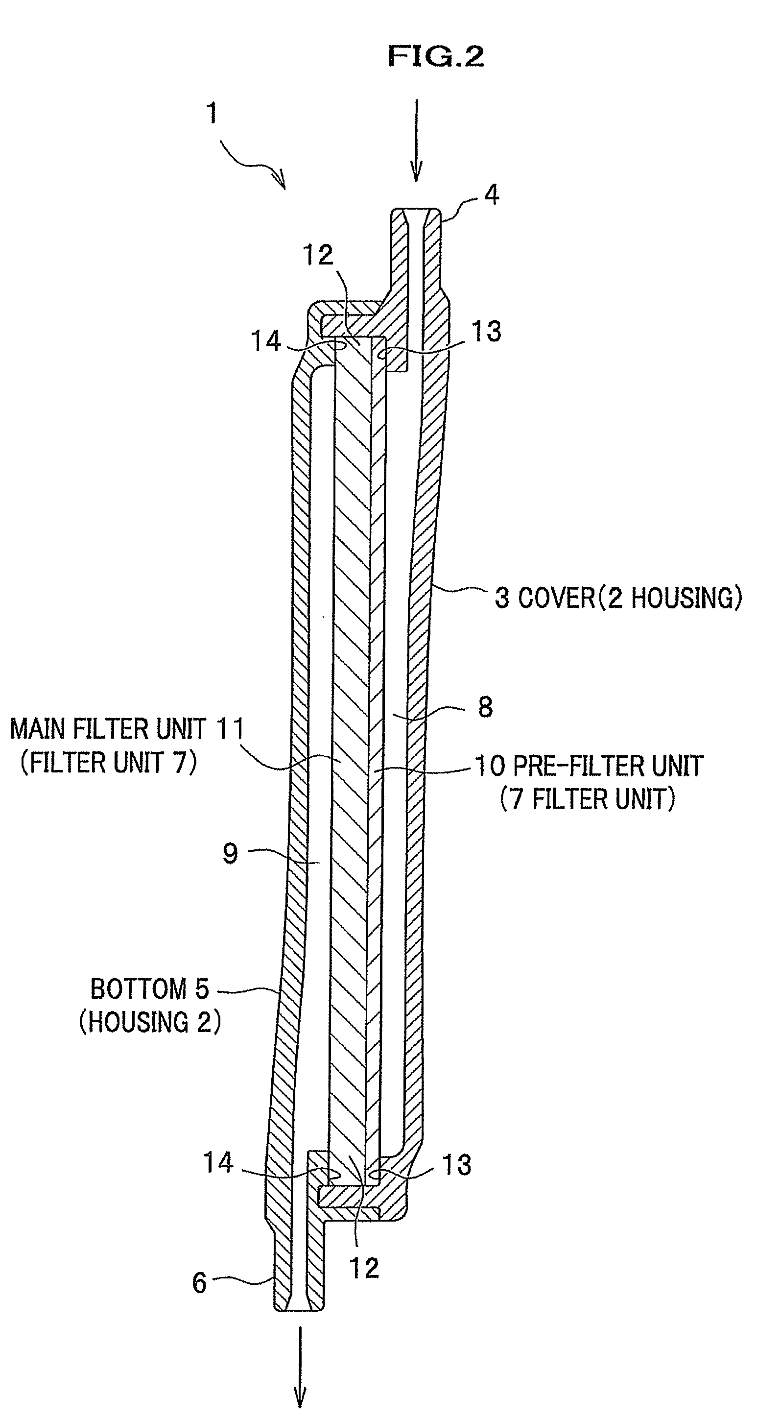 Blood treatment filter and blood treatment circuit