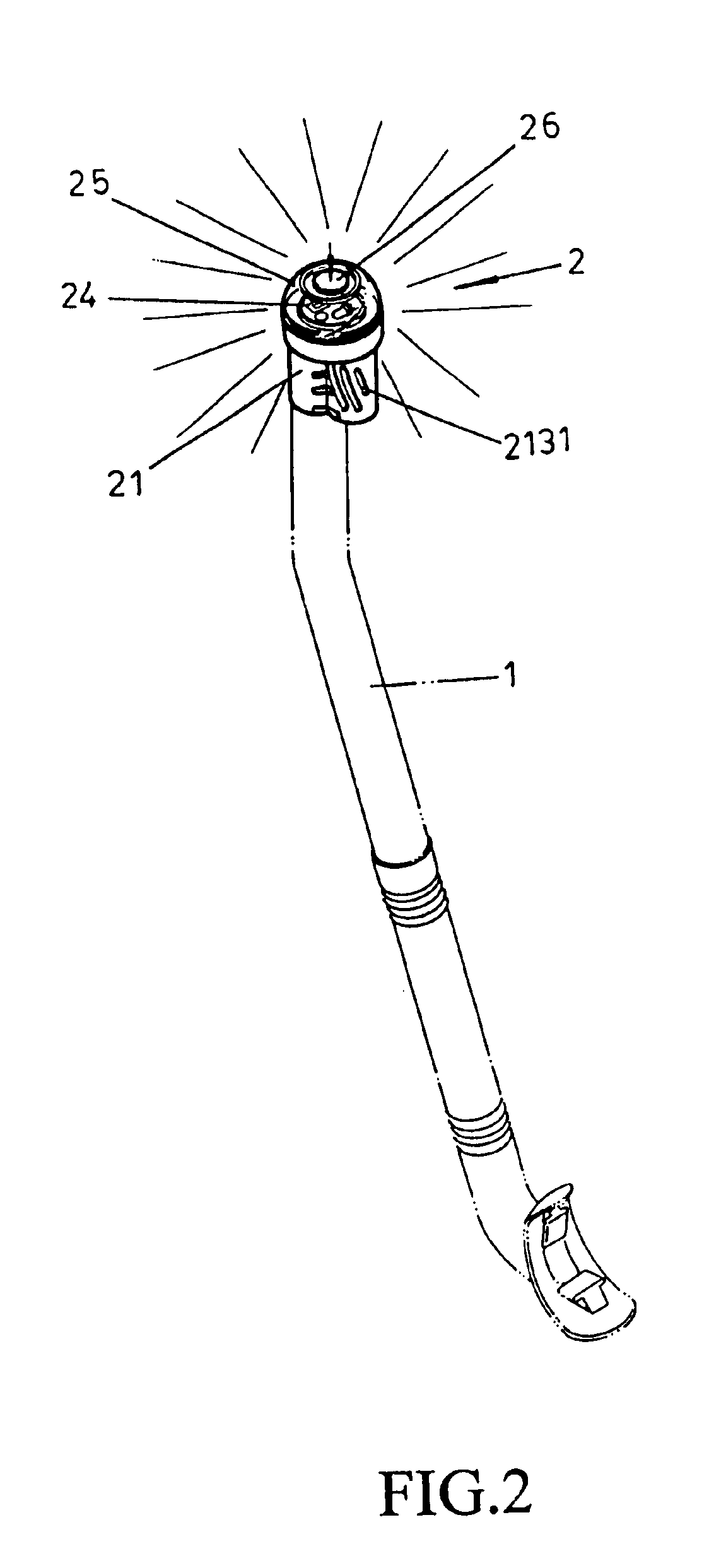 Snorkel with light-emitting device