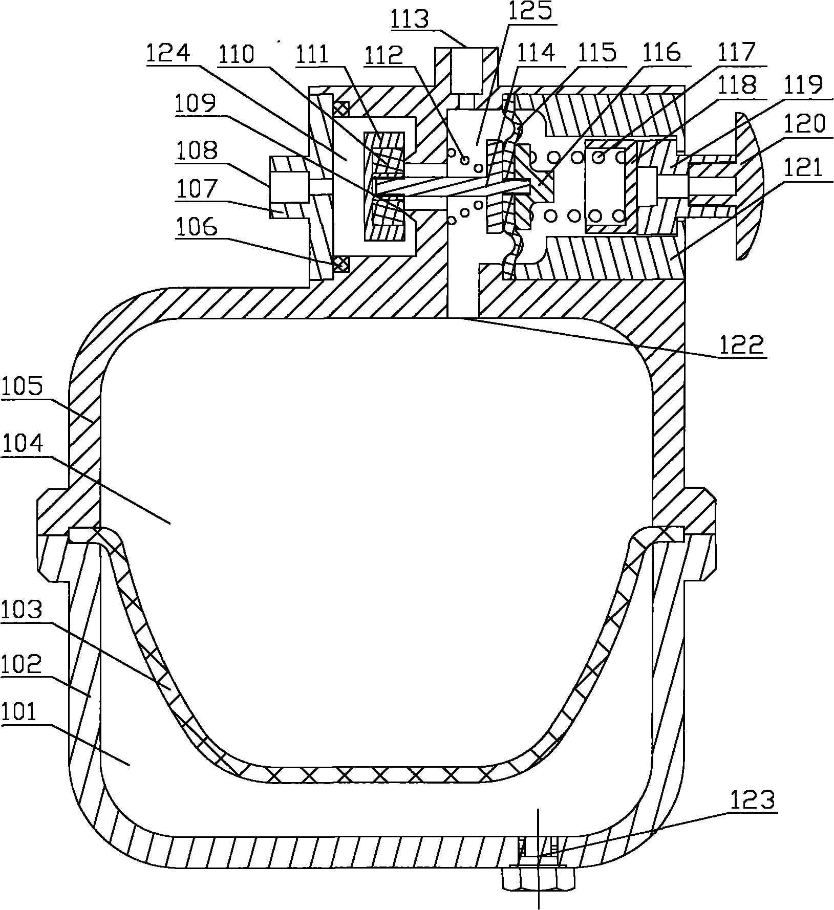 Pressure water storage barrel