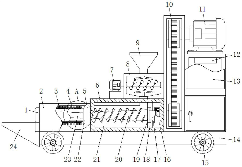 A high-efficiency charcoal rod making machine