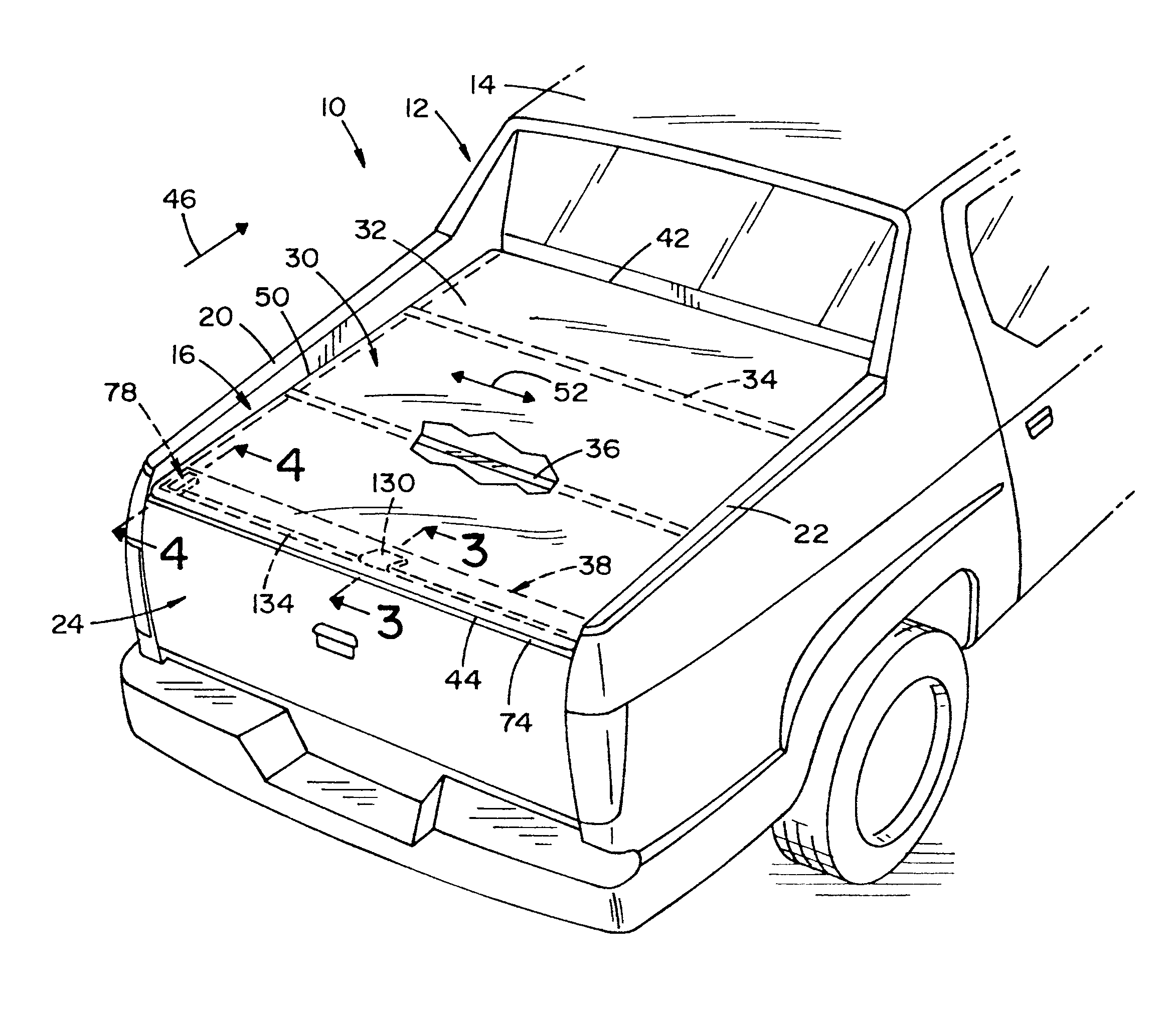 Tonneau cover assembly for a vehicle