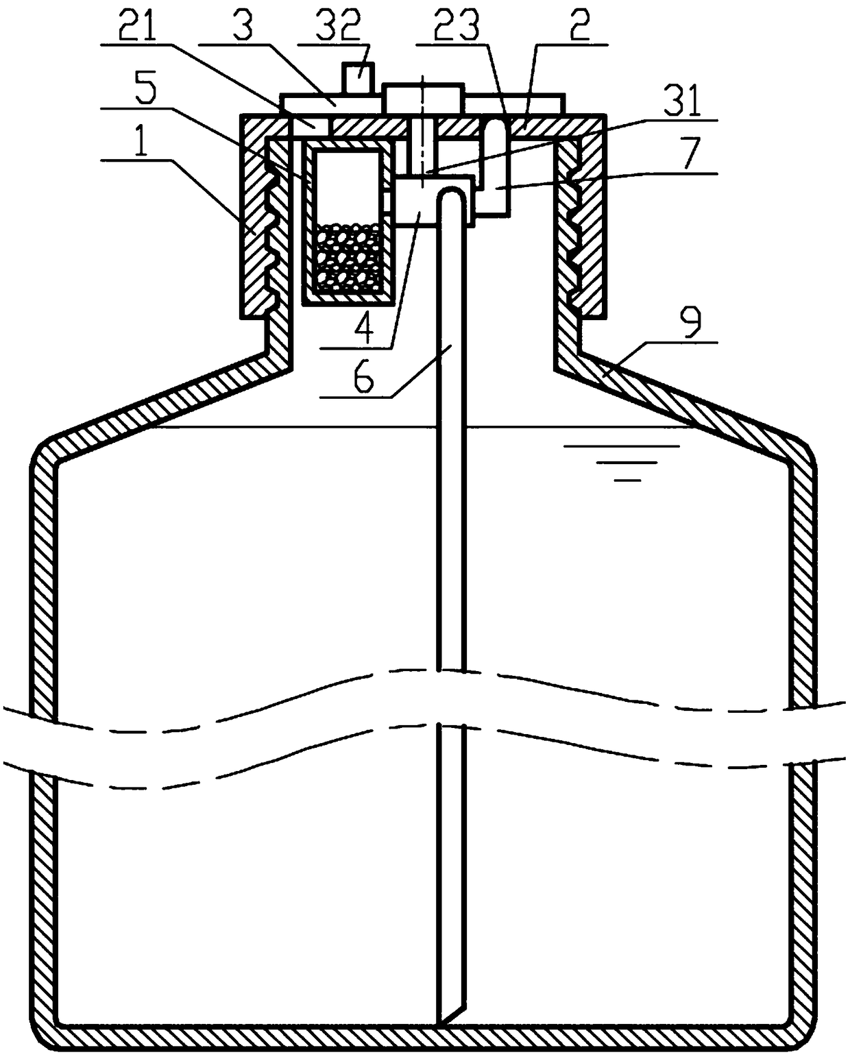 Beverage bottle cap with self-cooling device and beverage bottle thereof
