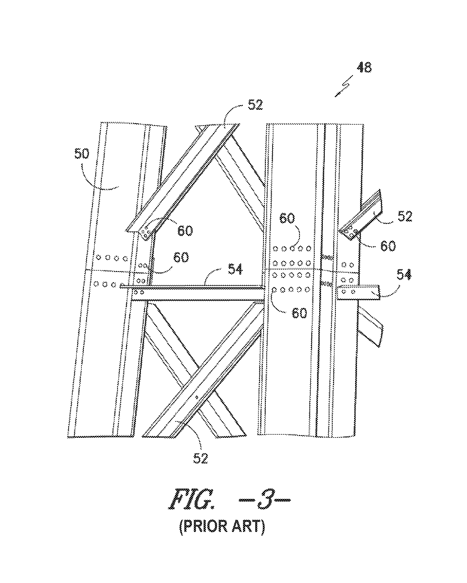 Lattice tower assembly for a wind turbine