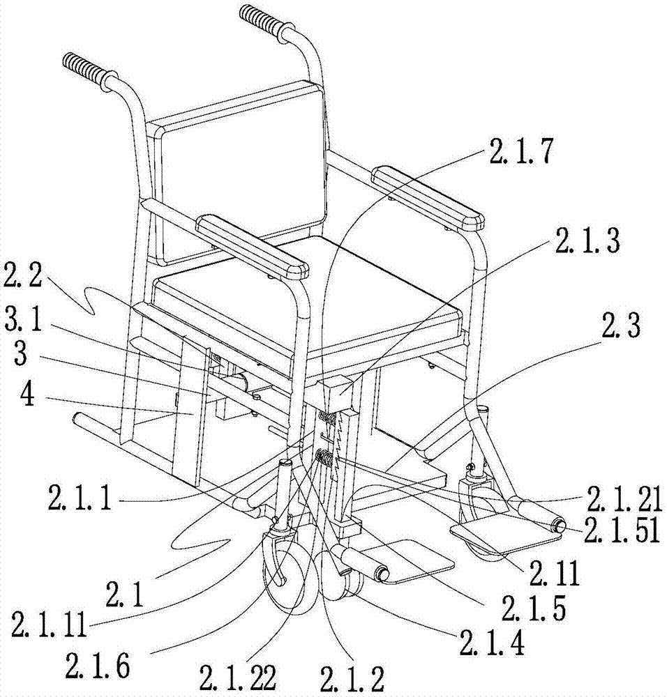 Wheelchair for escalator