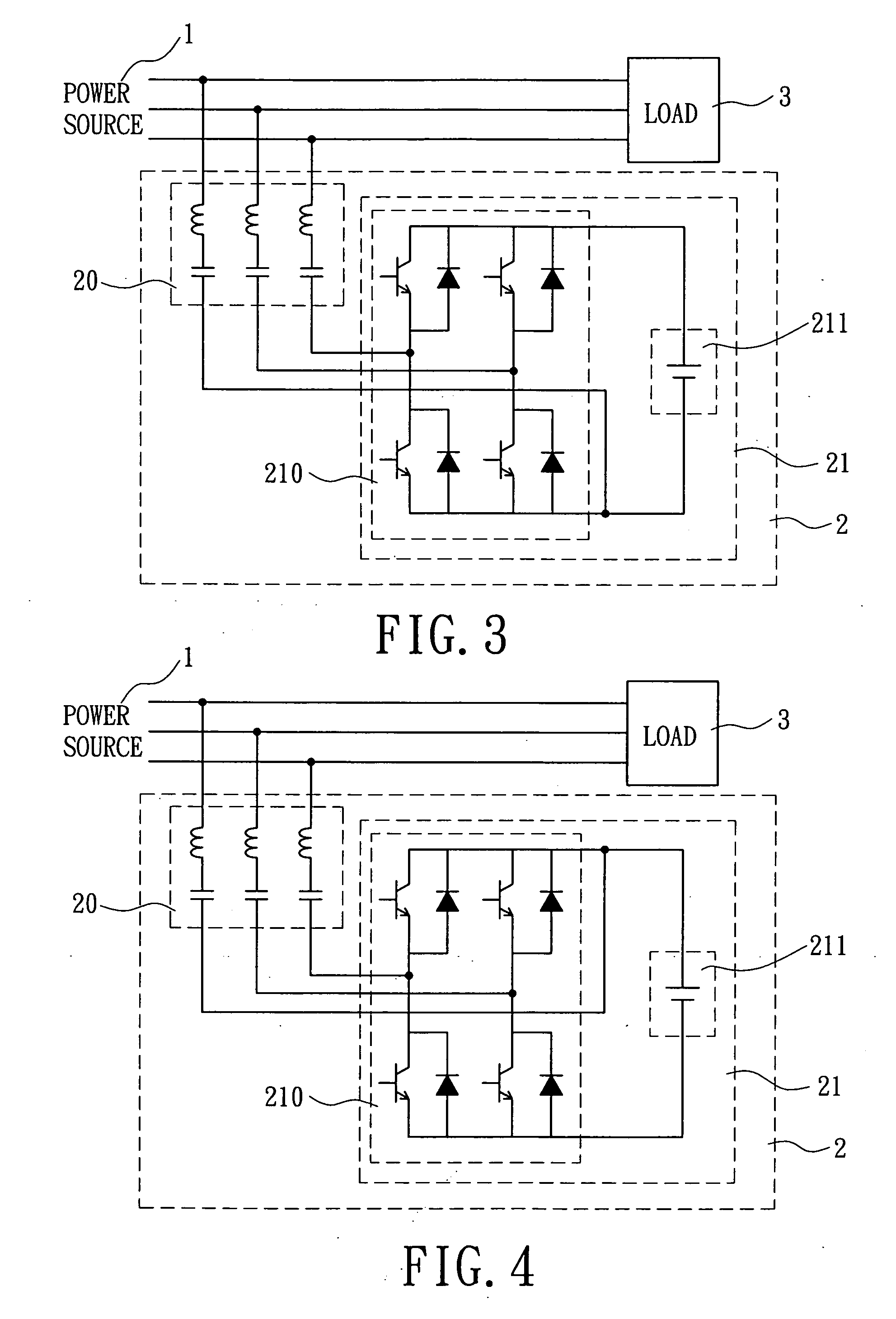 Power converter for a hybrid power filter