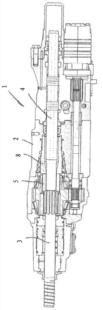 Damping device for percussion device, percussion device, rock drilling machine and method of damping in a rock drilling machine
