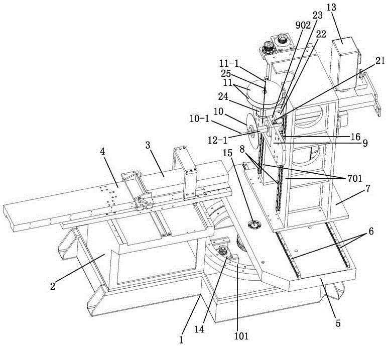 A multi-saw blade numerical control tenoning machine