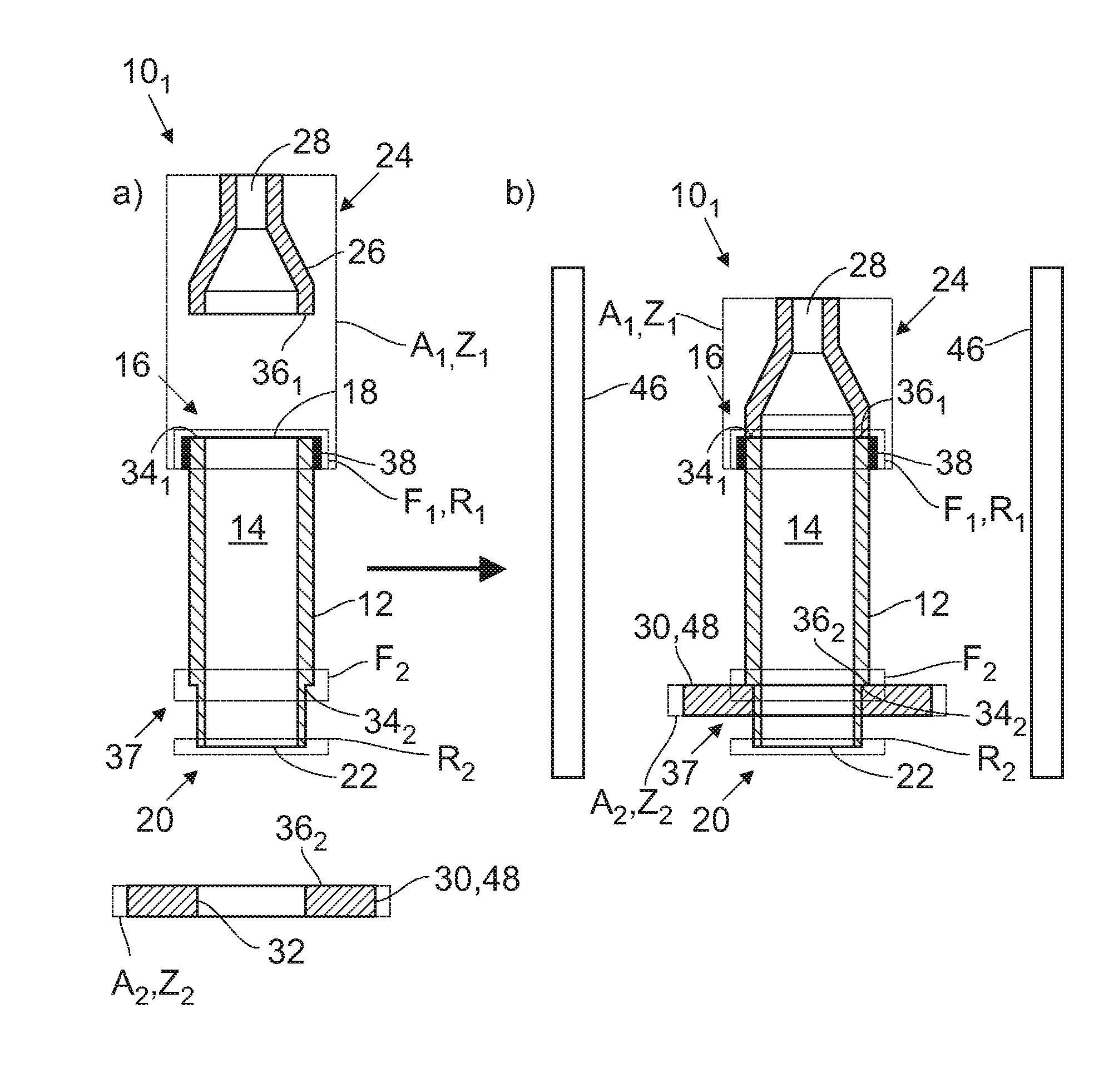 Container for storing and/or applying a pharmaceutical substance and method of its production
