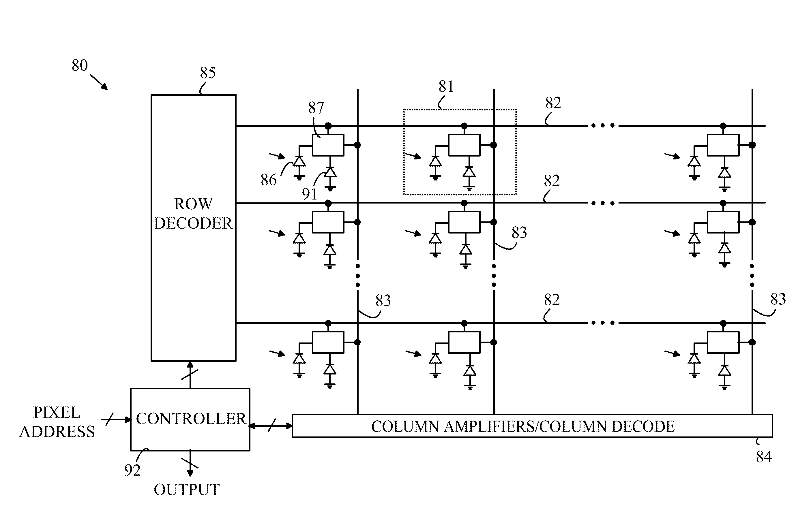 Imaging Array with Improved Dynamic Range Utilizing Parasitic Photodiodes