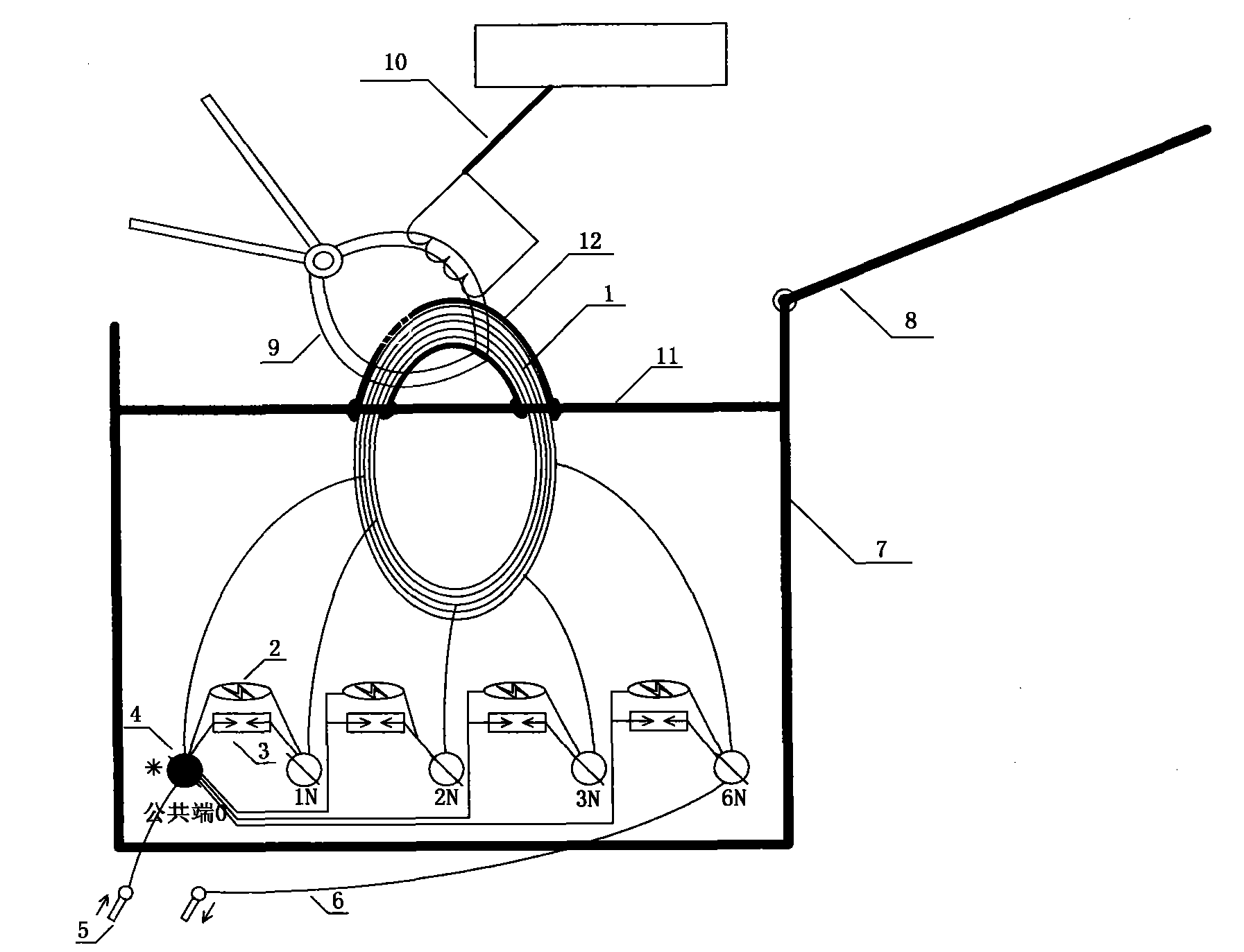 Acquiring and amplifying device of passive AC micro-current